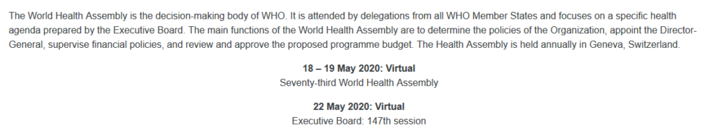 73 Asamblea mundial de la salud