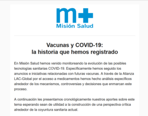 Cronologia 2020 Vacunas COVID